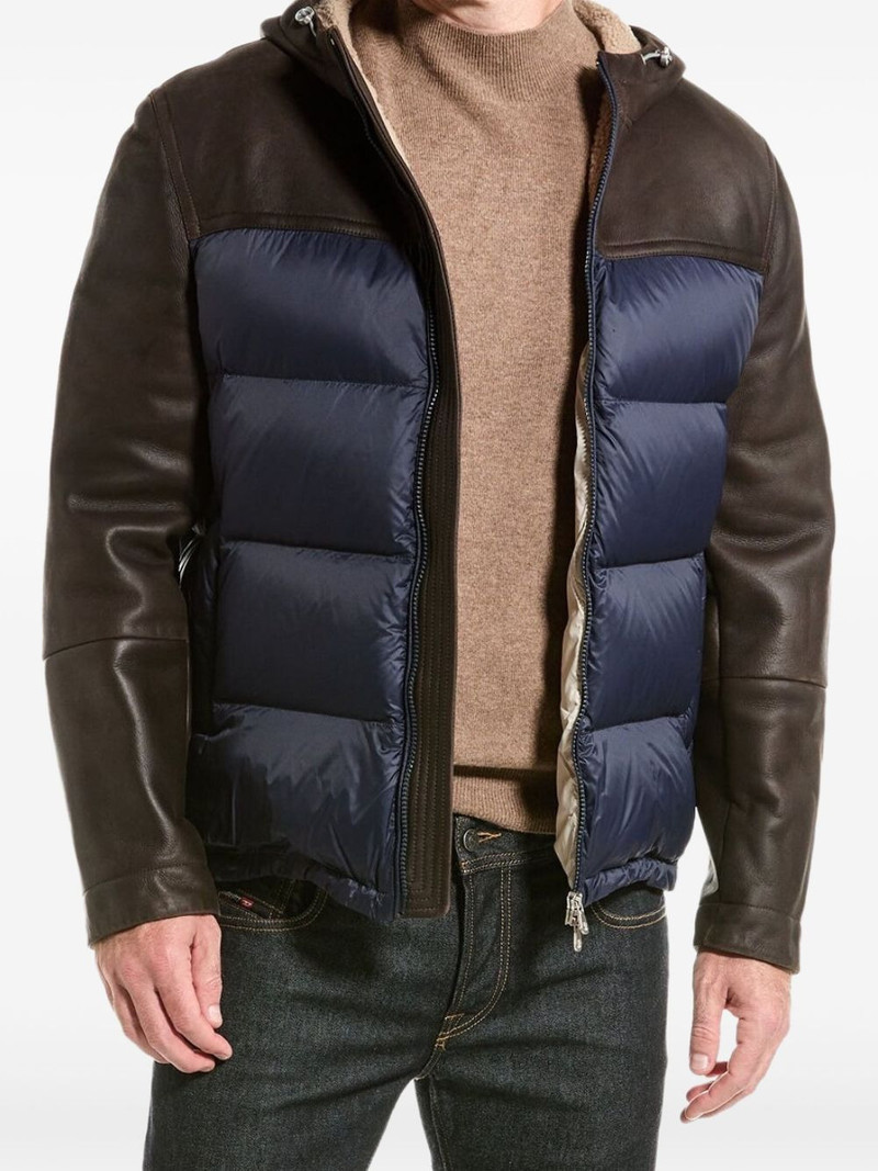 Brunello Cucinelli colour-block puffer jacket outlook