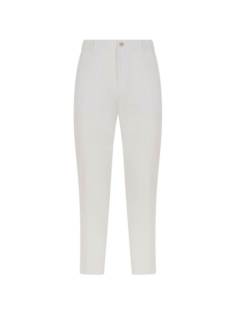 seersucker-textured trousers 1