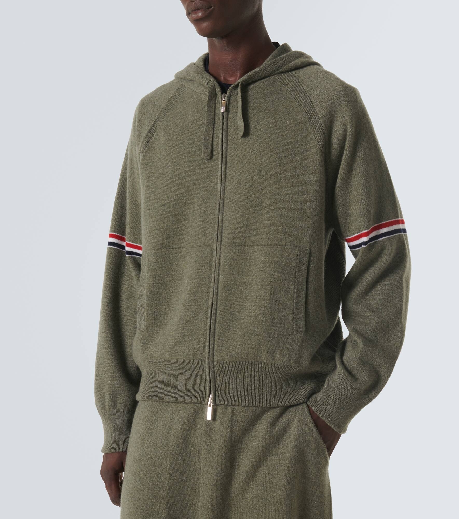 RWB Stripe cashmere hoodie - 3