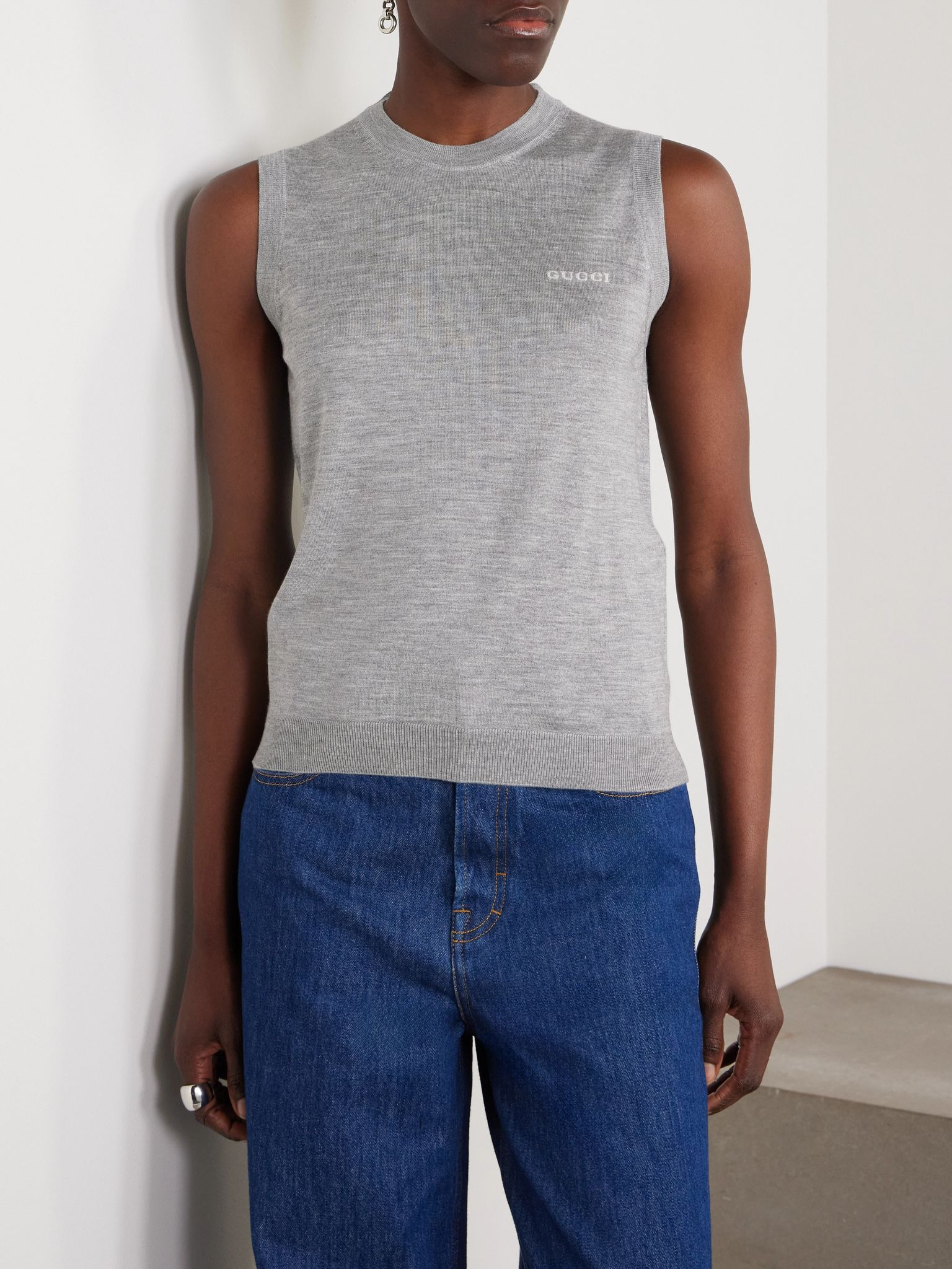 Cashmere and silk-blend sweater Gray - 3