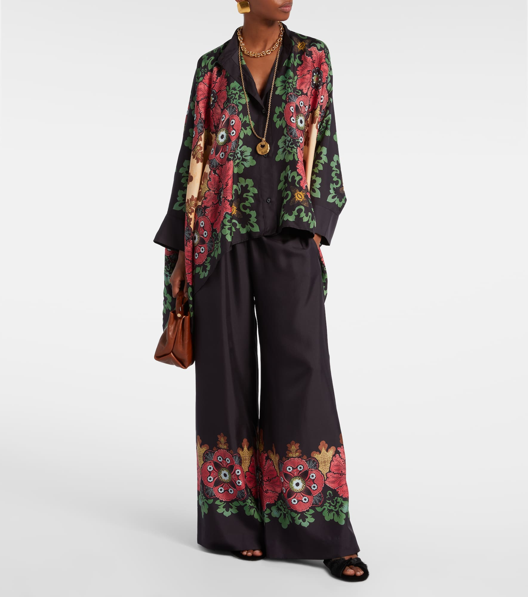 Foulard printed silk twill shirt - 2