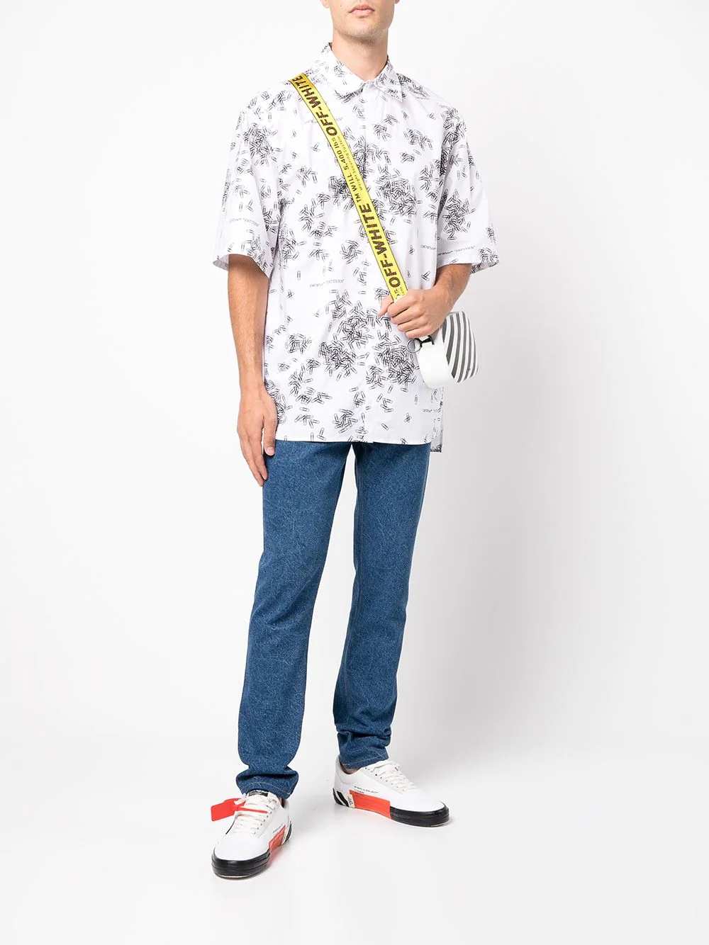 paperclip-print cotton shirt - 2