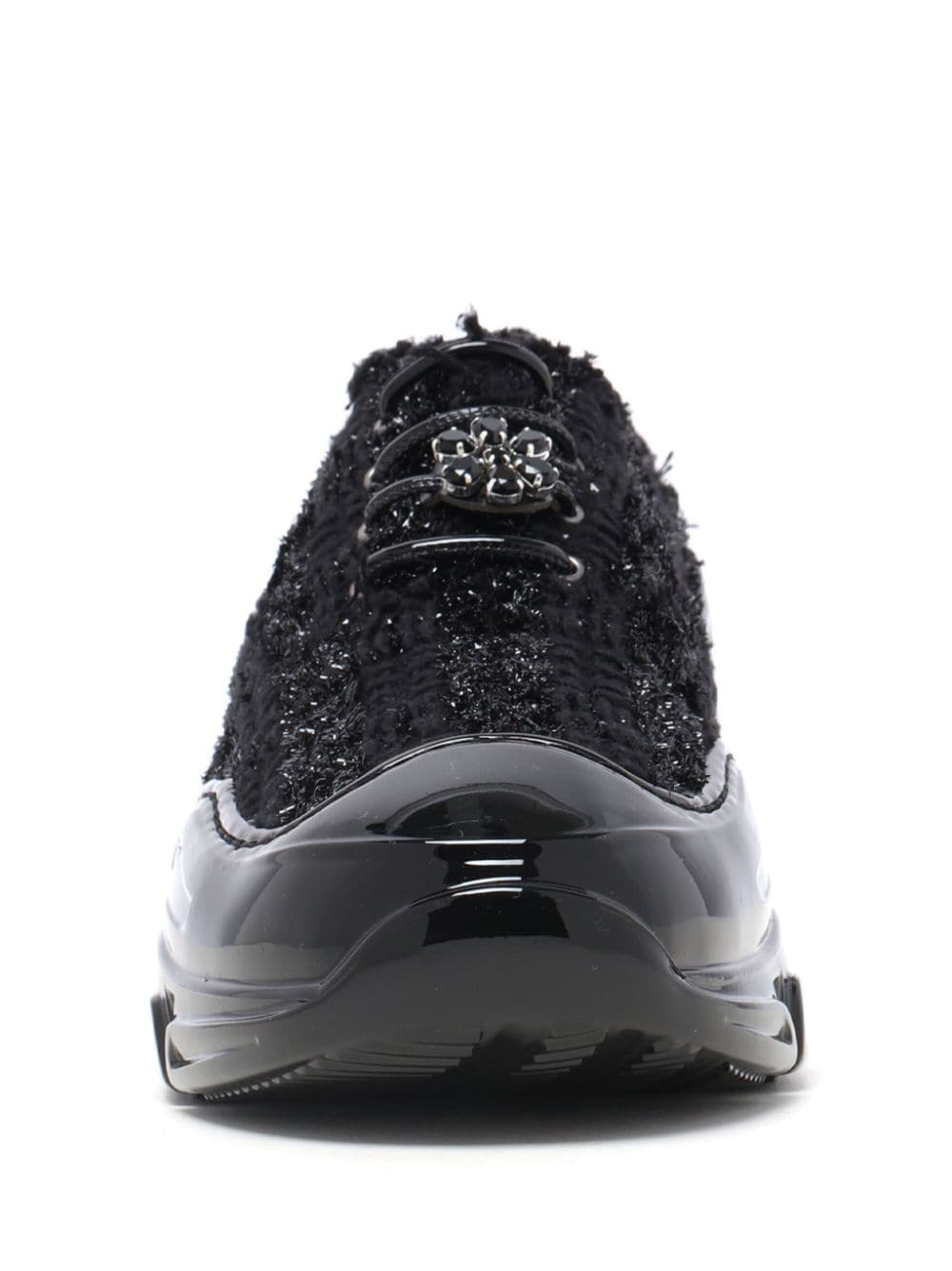 tweed low-top sneakers - 9