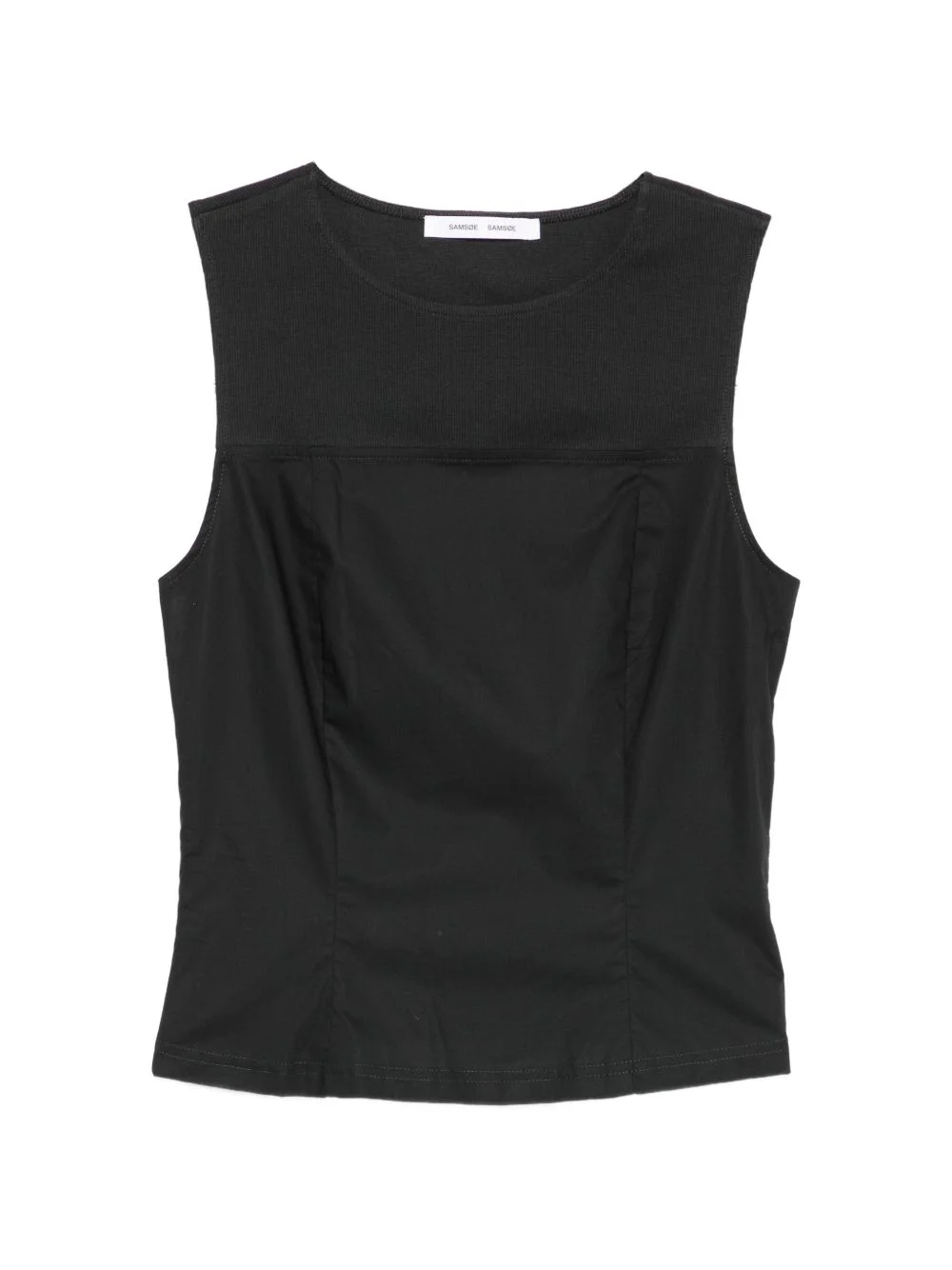 ribbed-panel vest - 1