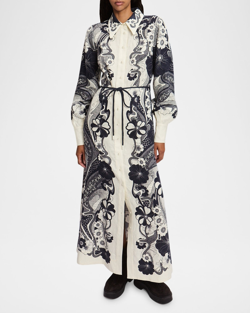 ALÉMAIS Mickey Maxi Linen Shirtdress outlook