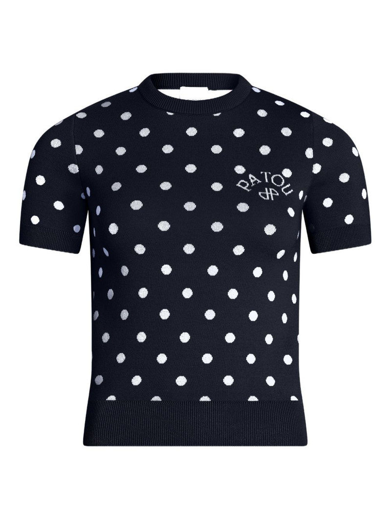 polka-dot knitted T-shirt 1