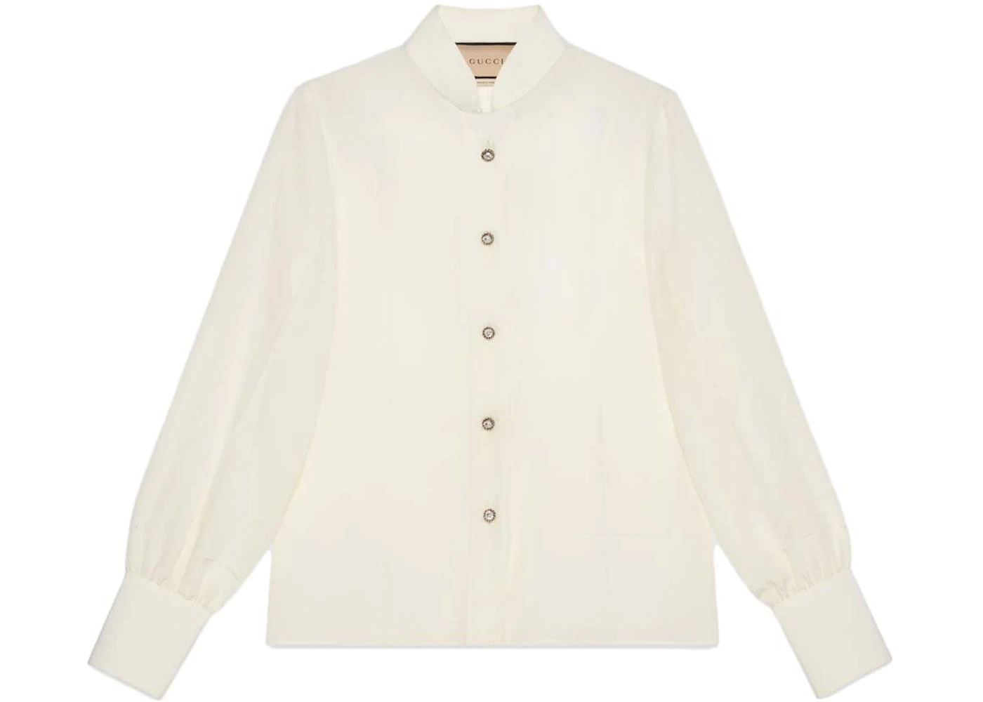 Gucci Silk Crepe De Chine Shirt Ivory - 2
