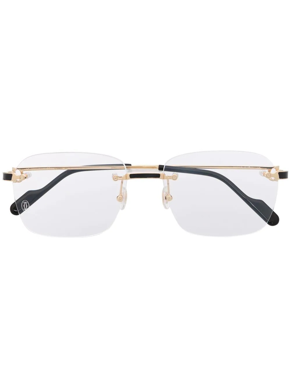 rimless square-frame glasses - 1