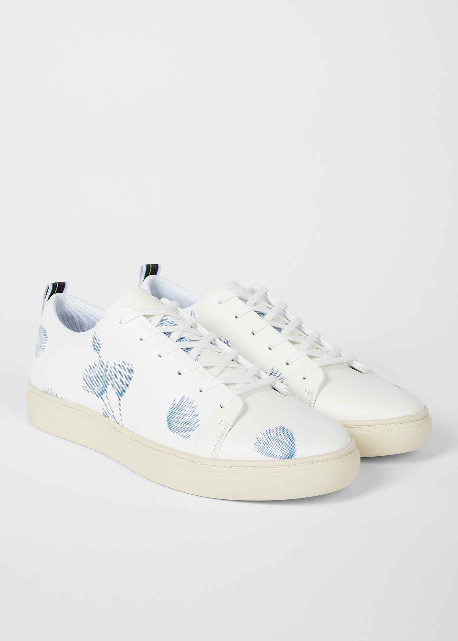 White 'Half Tone Floral' Leather 'Lee' Trainers - 2