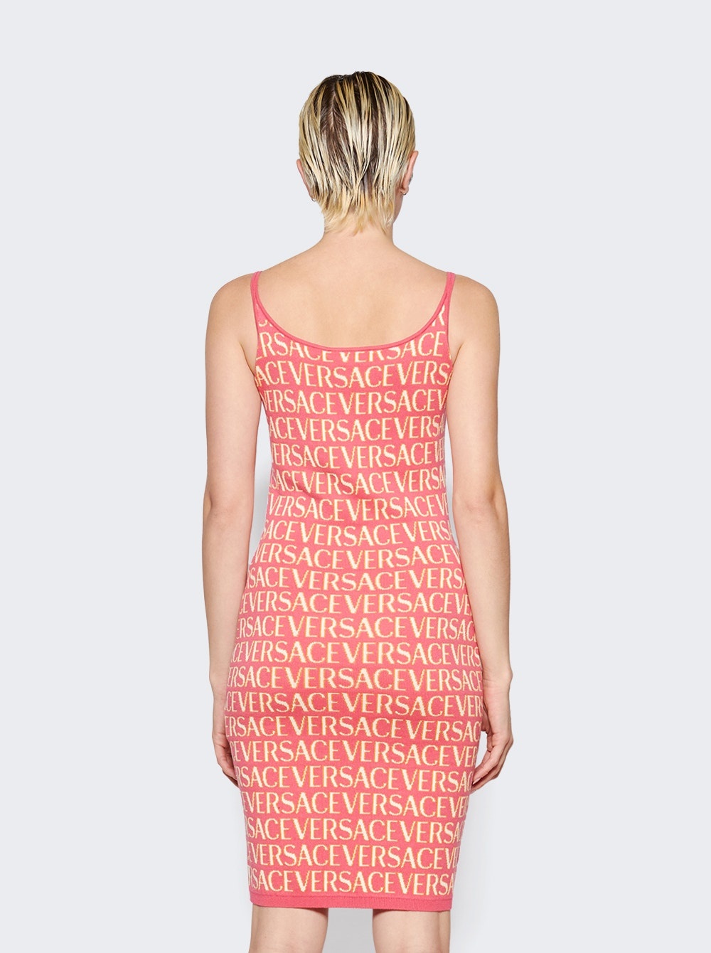 Jacquard Knit Dress Fuchsia And Pink - 5