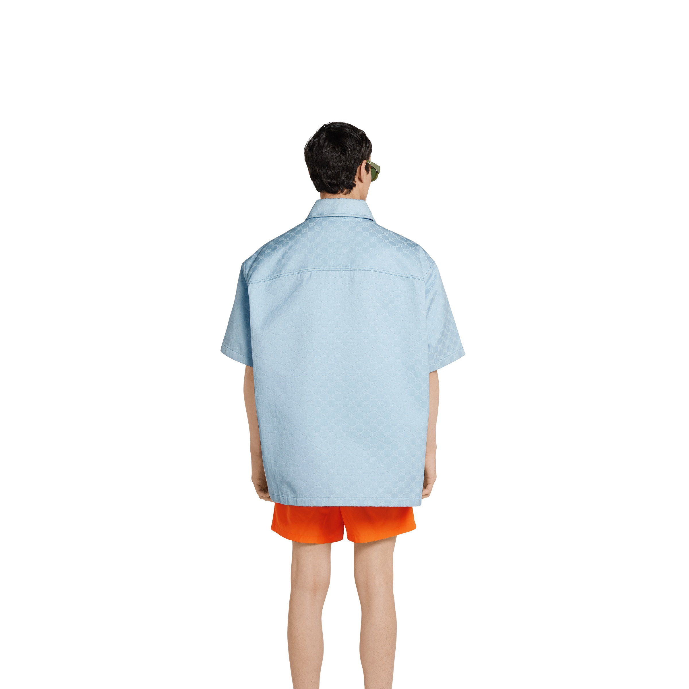 Oversize GG cotton shirt - 4