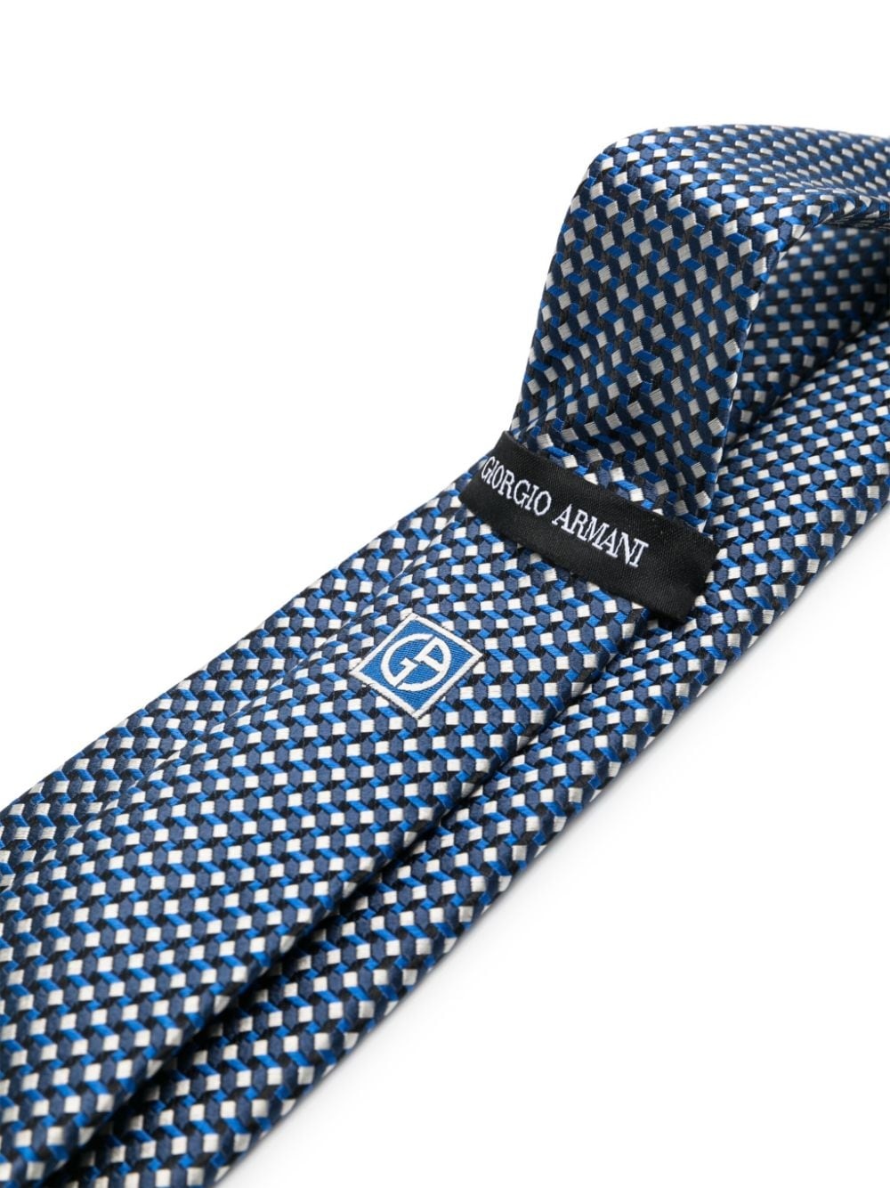 monogram-jacquard silk tie - 2