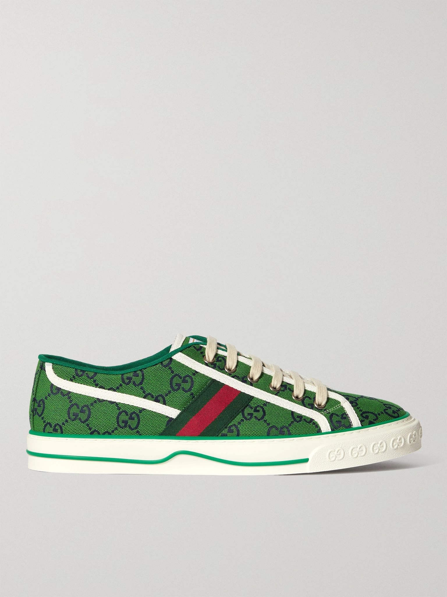 Tennis 1977 Webbing-Trimmed Logo-Jacquard Canvas Sneakers - 1