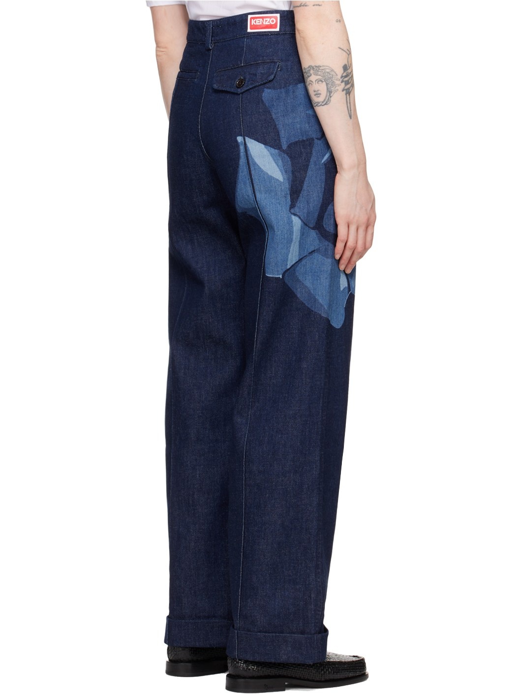 Indigo Kenzo Paris Rose Tailored Jeans - 3