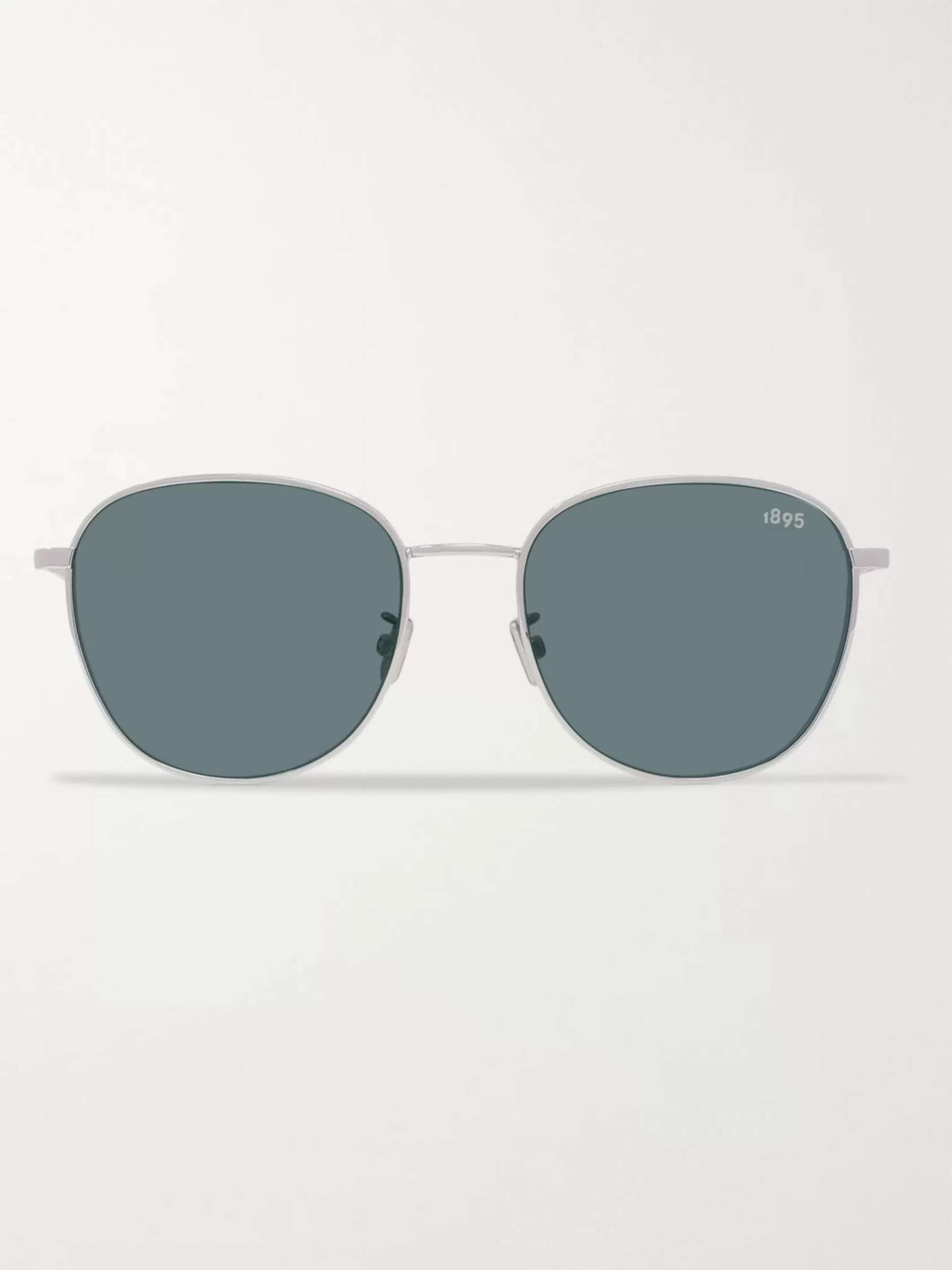 Round-Frame Silver-Tone Sunglasses - 1