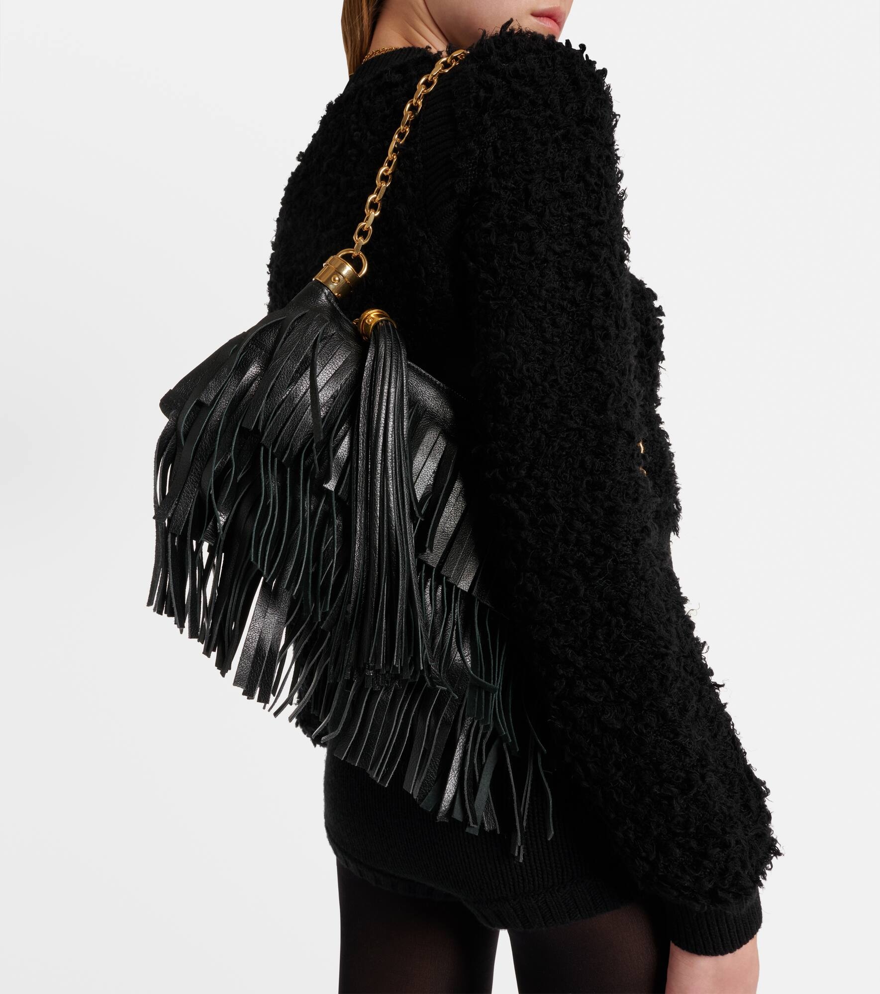 Chloé Foulard fringed leather shoulder bag - 2