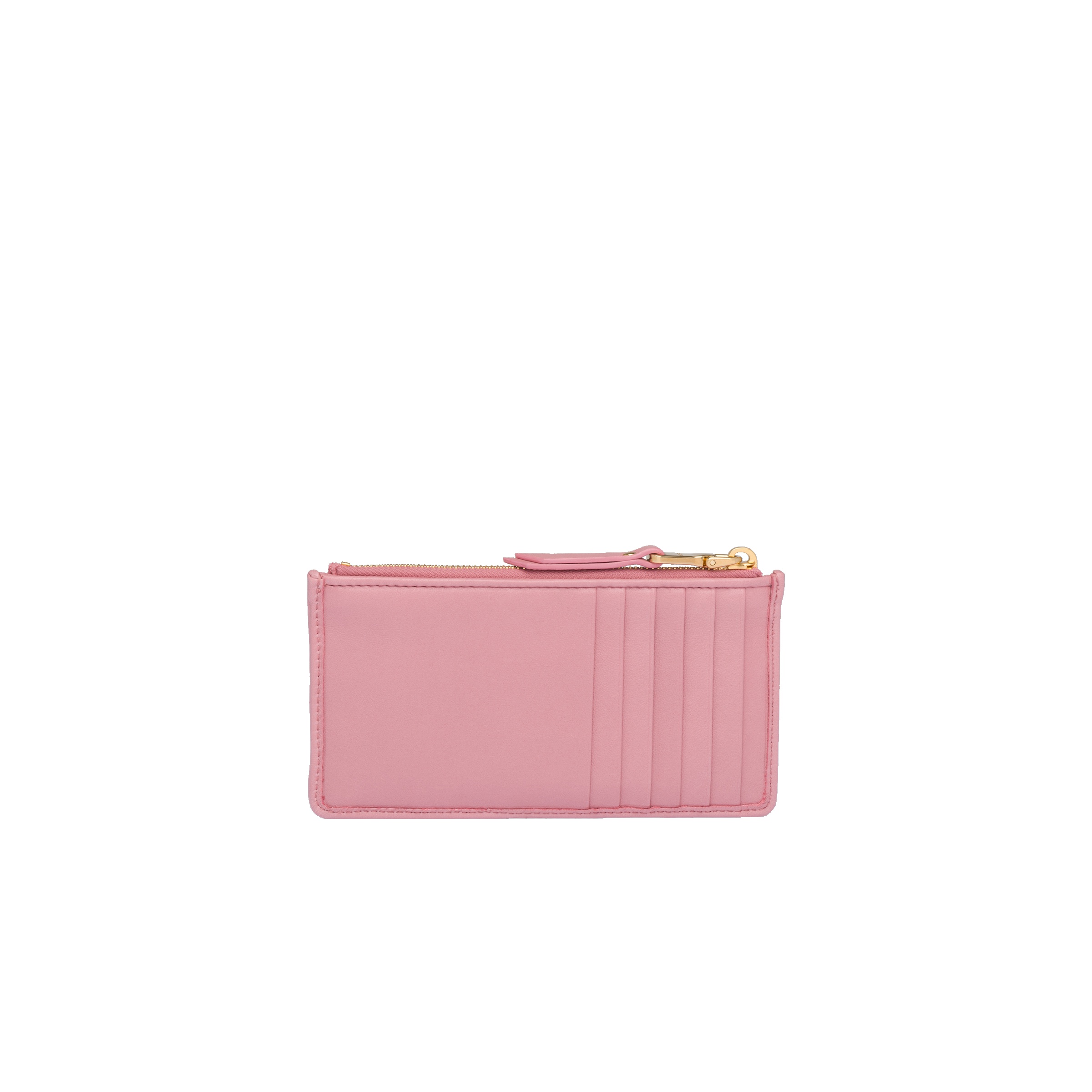 Matelassé nappa leather zipper wallet - 4