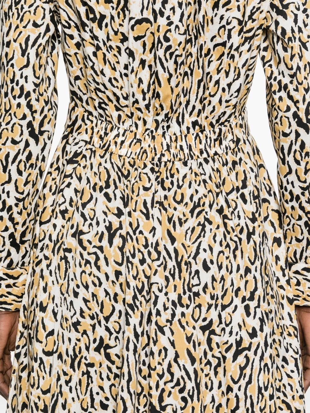 leopard-print midi dress - 5