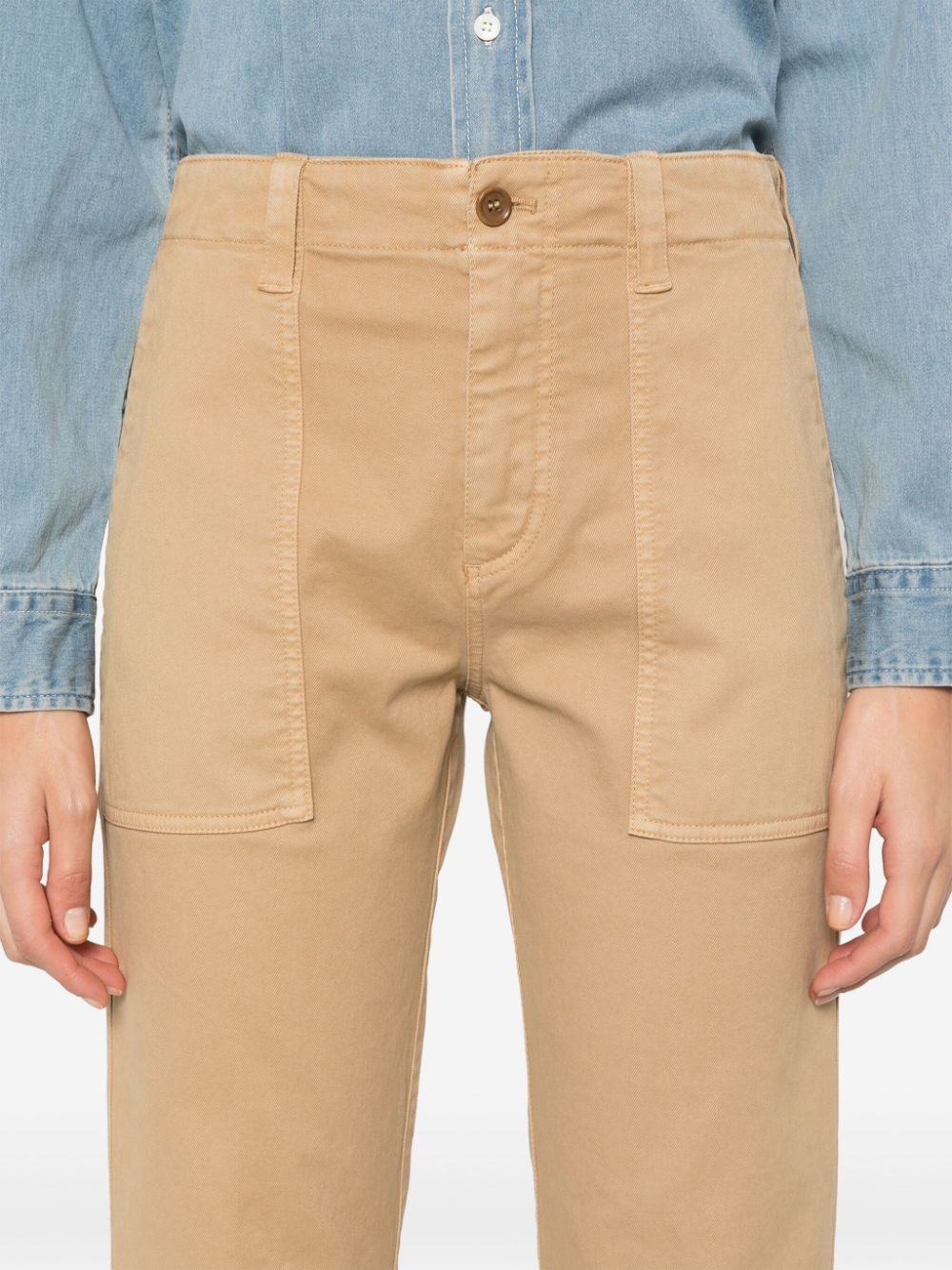 gabardine cropped trousers - 5