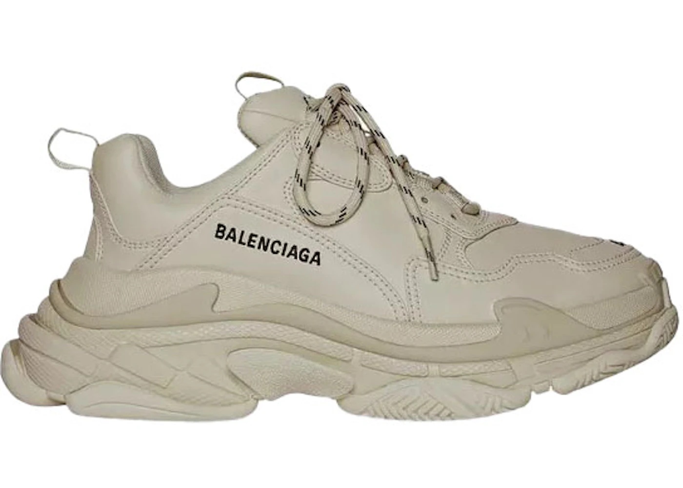 Balenciaga Triple S Beige Faux Leather - 1