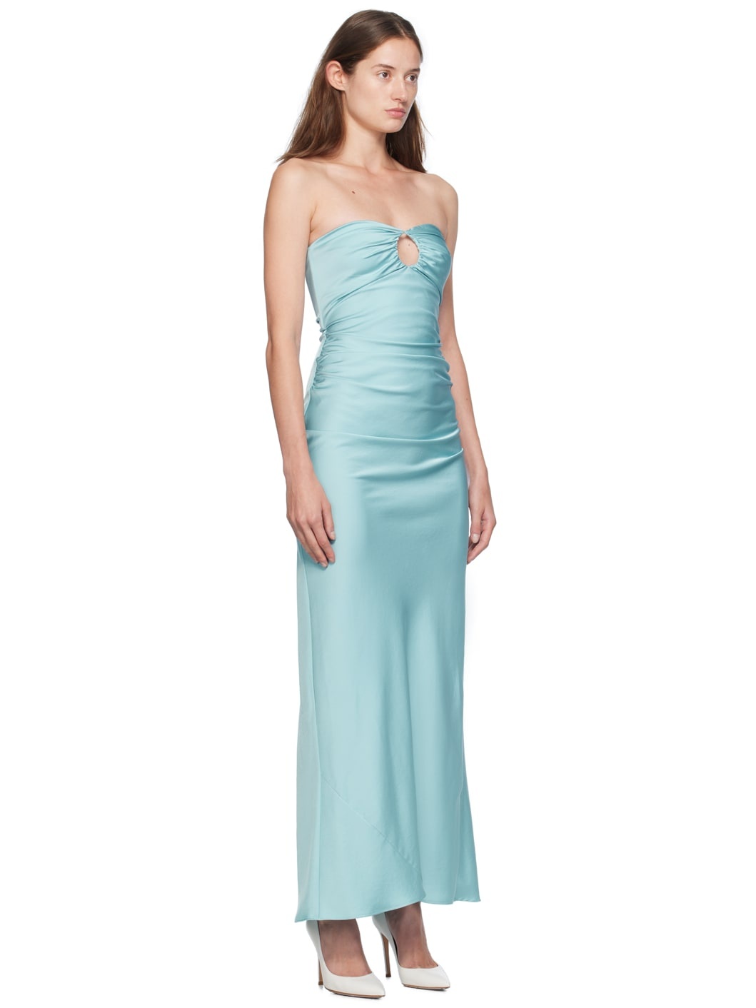 Blue Emilia Strapless Maxi Dress - 2