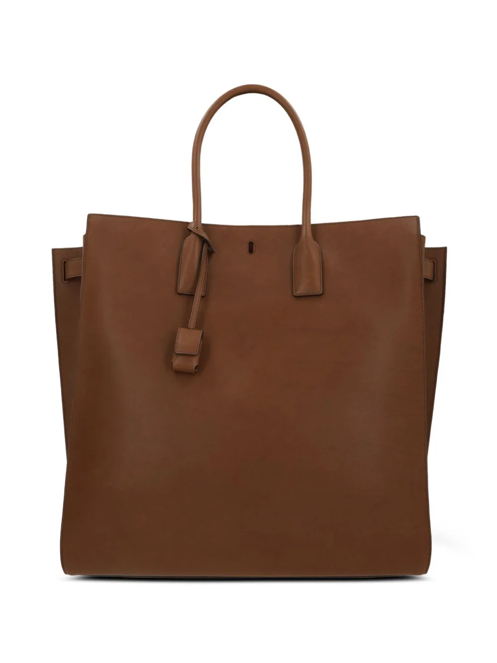 top-handles leather tote bag - 1