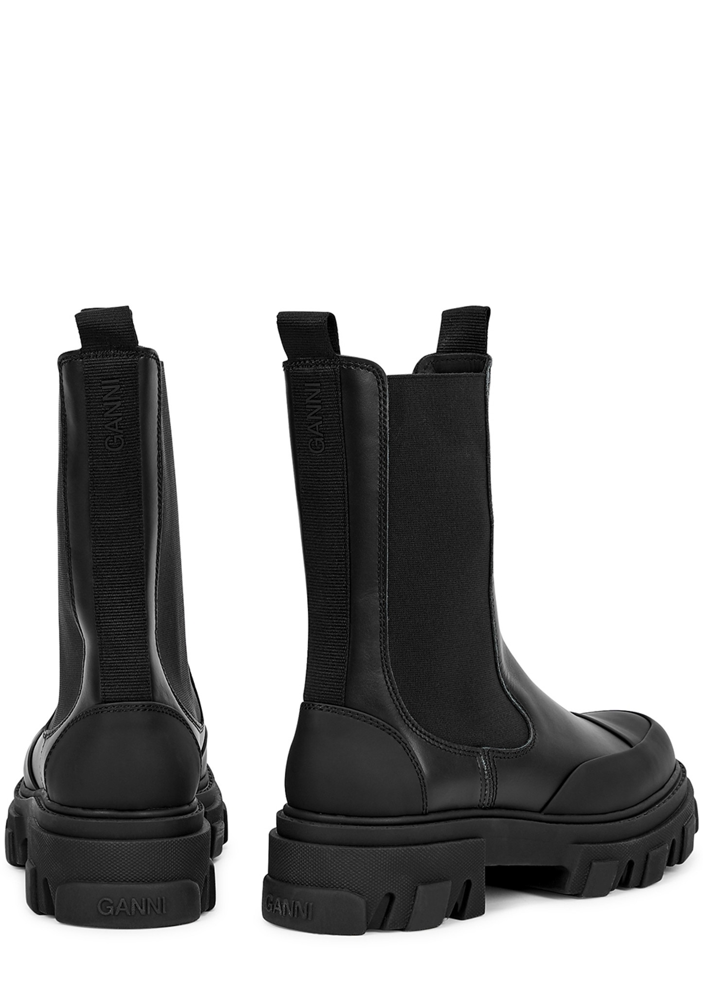 Black leather Chelsea boots - 3