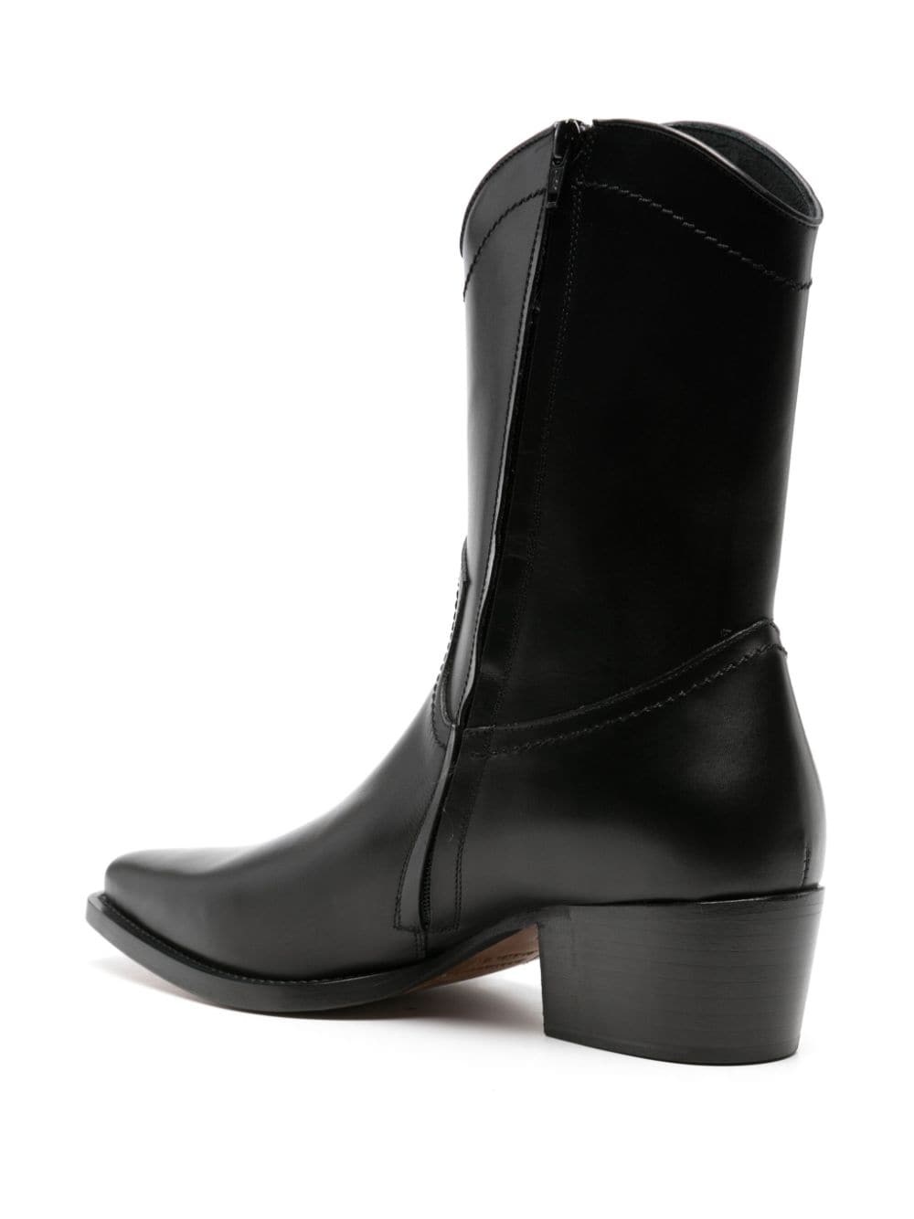 Western leather ankle boots - 3
