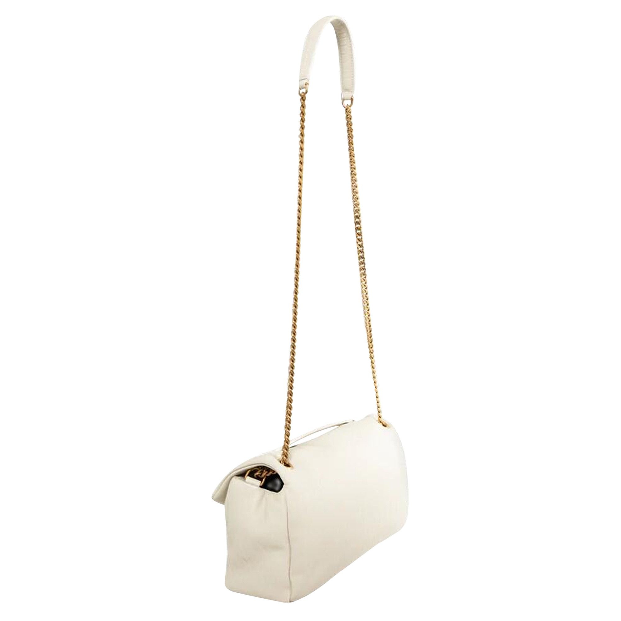 Saint Laurent Medium Calypso Chain Bag 'Crema' - 2