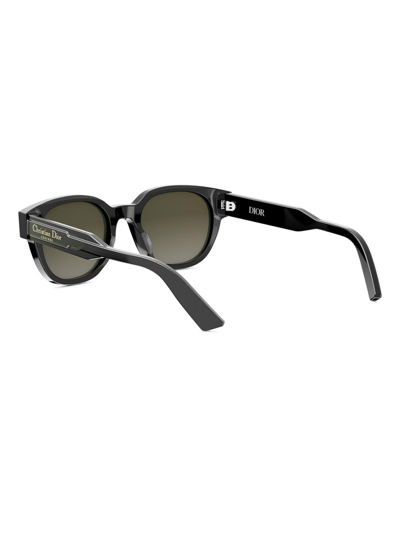 Men's Christian Dior Label 51MM Round Sunglasses - Black Green 4