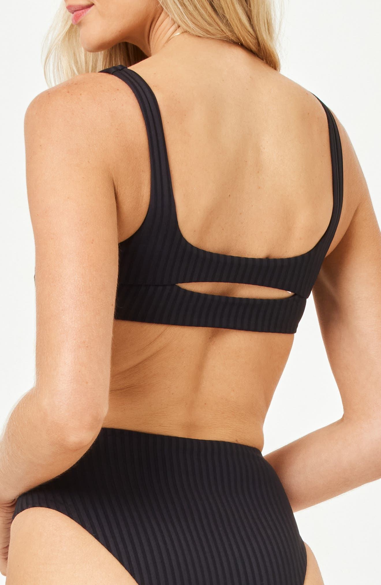 LSPACE Effie Cutout Bikini Top in Black at Nordstrom - 2