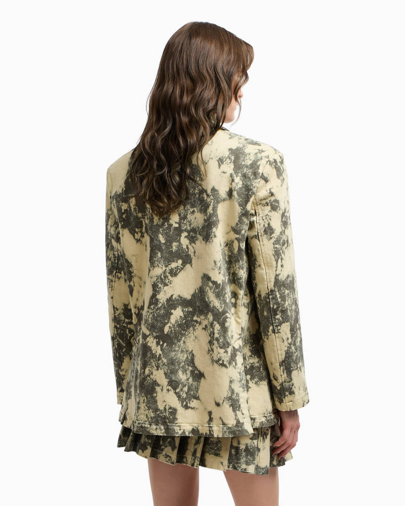 NEW YORK CAPSULE COLLECTION SINGLE-BREASTED TIE-DYE EFFECT GARMENT-DYED DRILL BLAZER 3