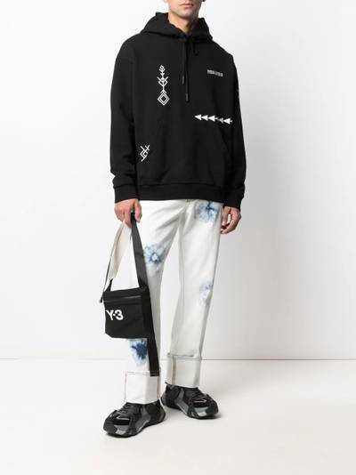 Marcelo Burlon County Of Milan logo-print patterned hoodie outlook