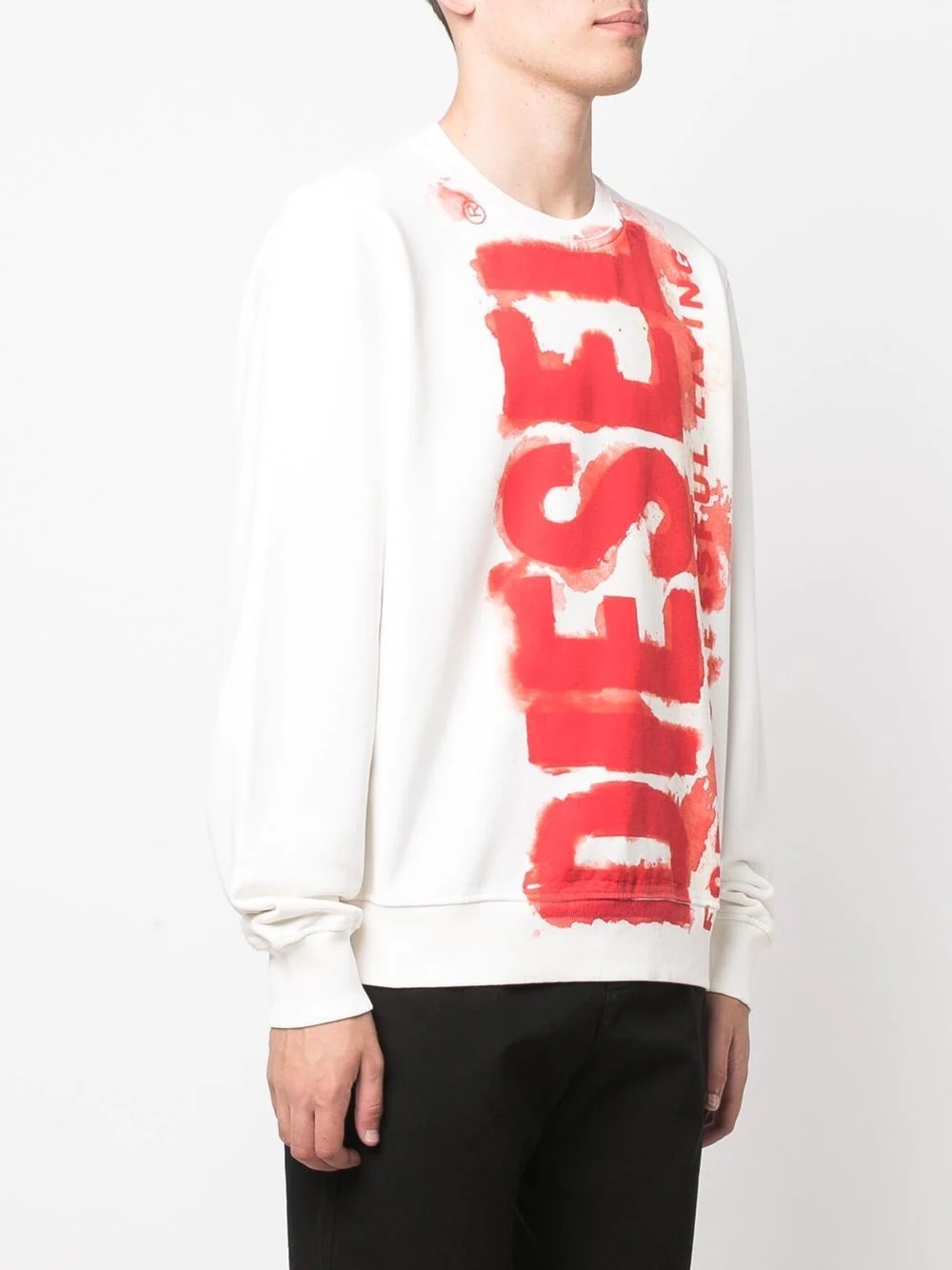 logo-print cotton sweatshirt - 3