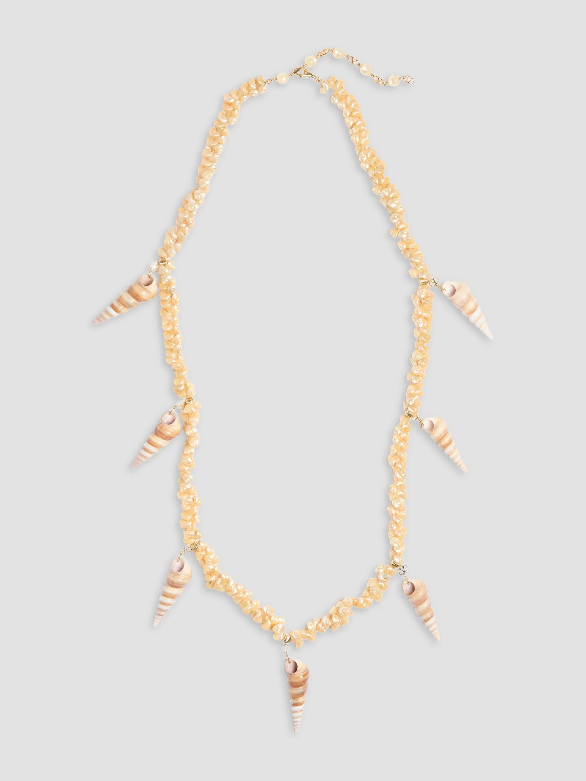 Women's Jardin Aquatique Necklace in Metal and Shells - Gold - 1