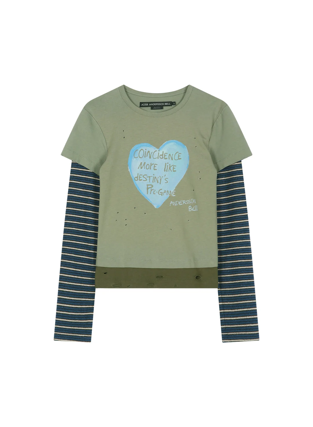 Layered Heart Message Long Sleeve Tee - 1