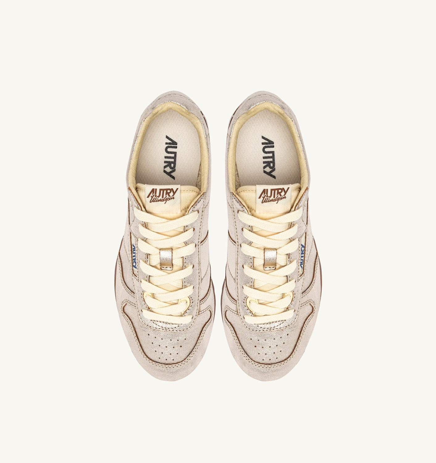 WINDSPIN SNEAKERS IN PLATINUM LAMINATED LEATHER - 5