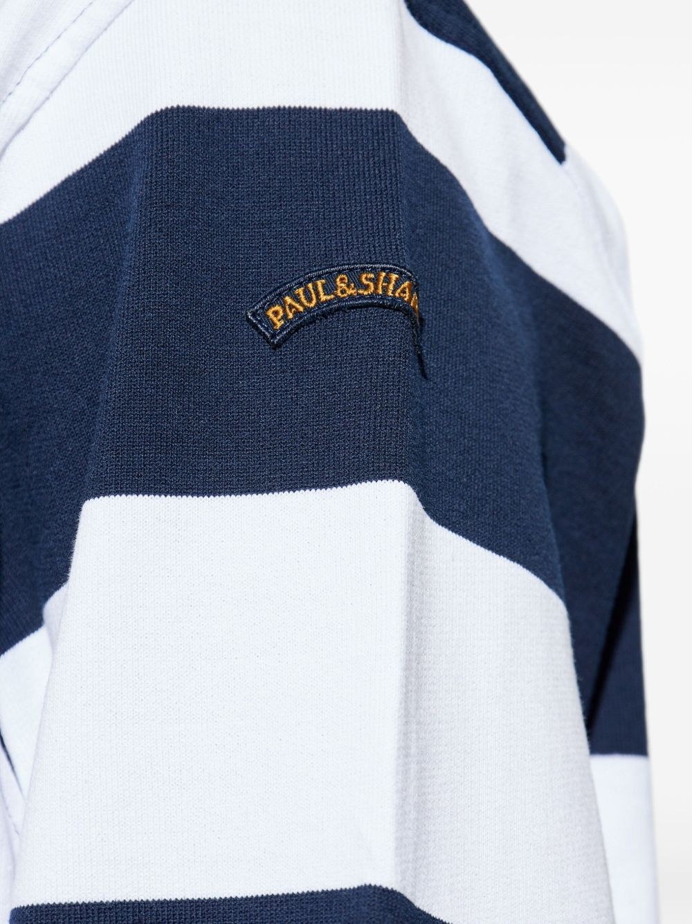 striped long-sleeve polo shirt - 5