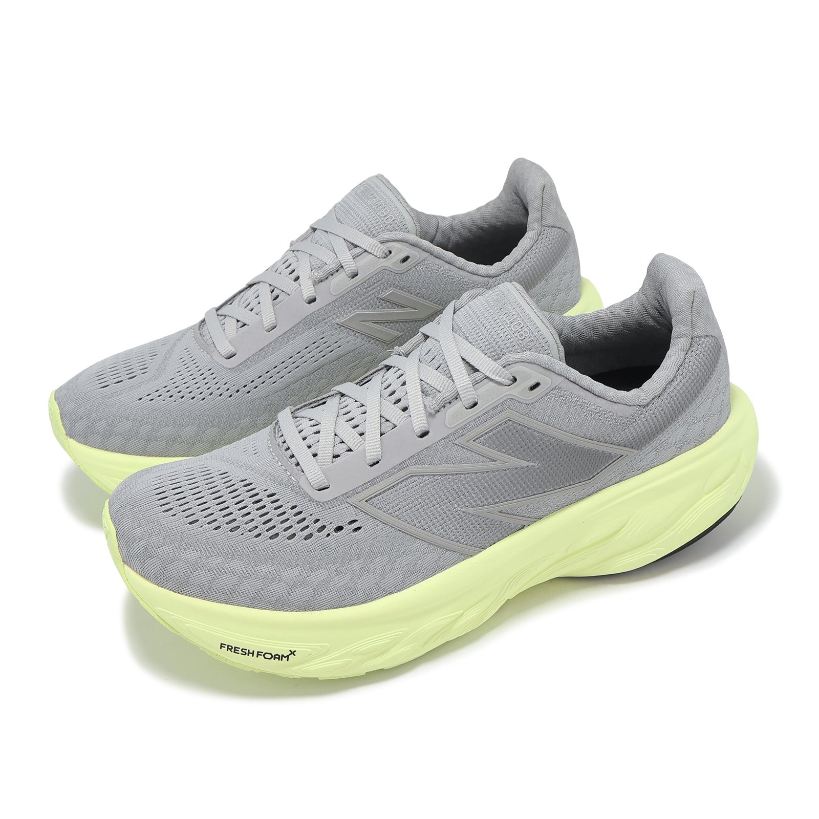 (WMNS) New Balance Fresh Foam X 1080v14 'Raincloud Limelight Silver Metallic' W1080R14 - 3