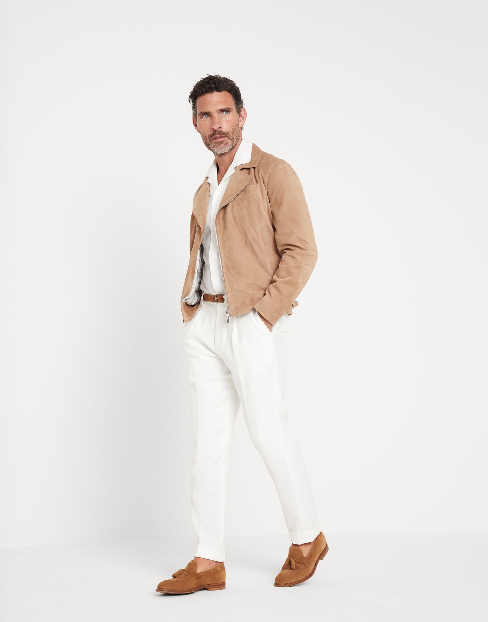 Suede biker jacket - 5