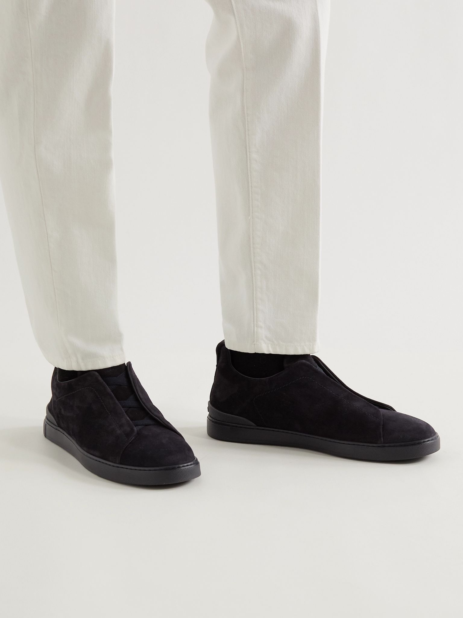 Suede Slip-On Sneakers - 2