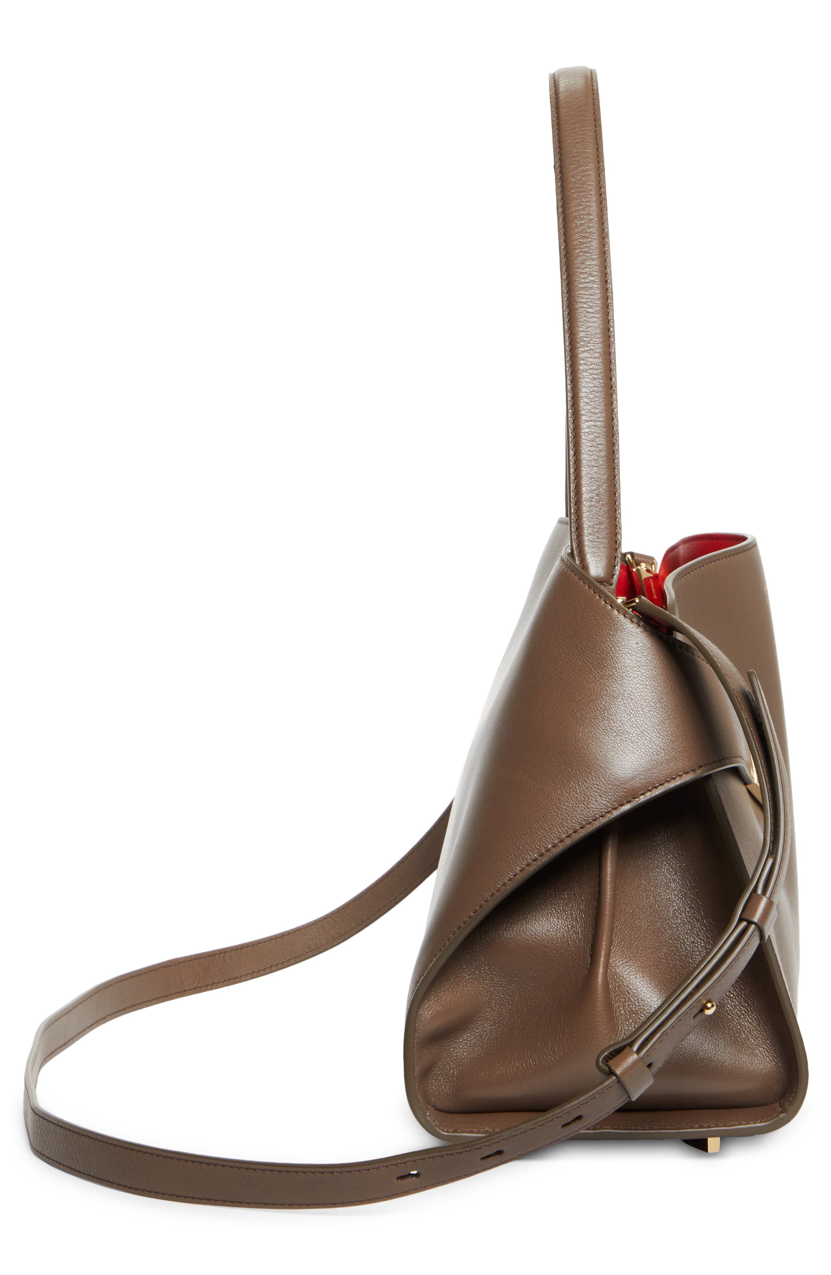 FERRAGAMO Small Hug Leather Top Handle Bag in Clay/Flame Red at Nordstrom - 5