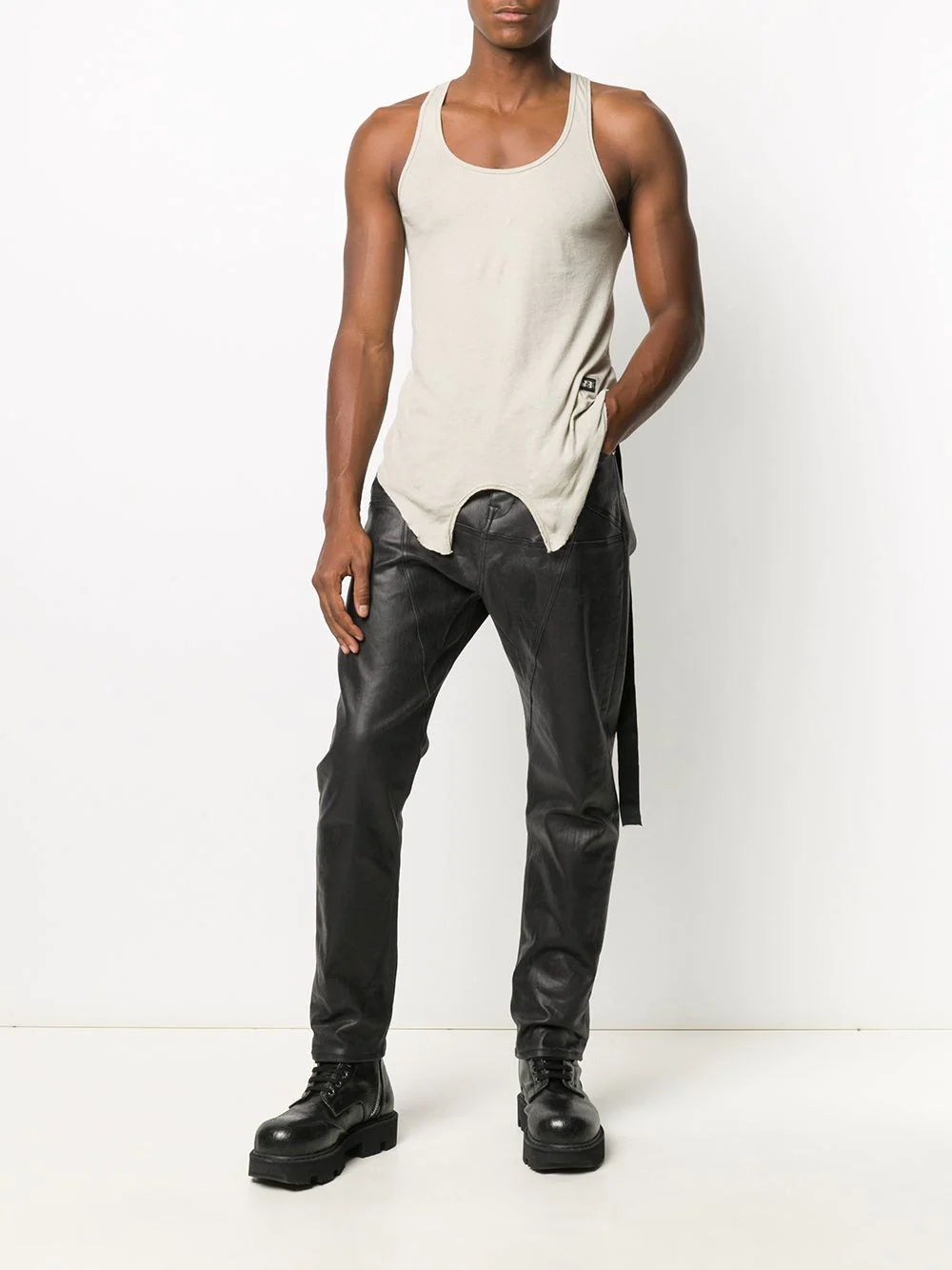 raw-edged vest - 2