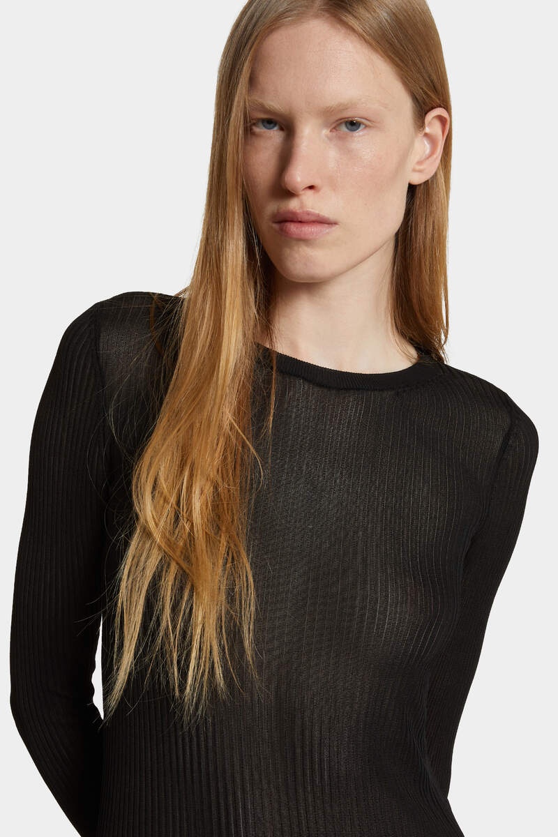 KNIT LONG SLEEVE TOP - 5