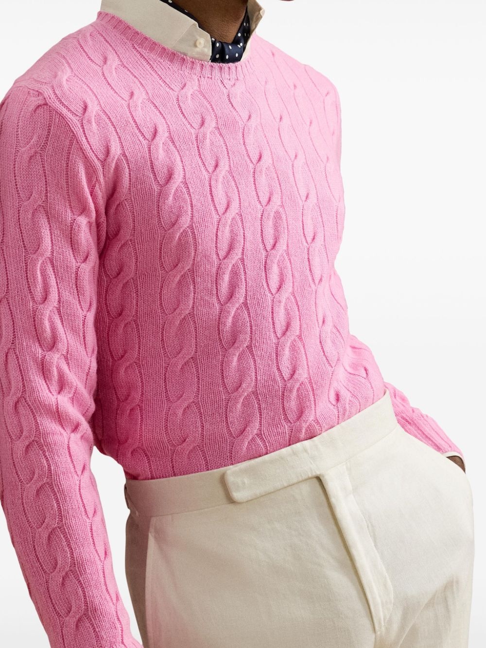 cable-knit cashmere sweater - 5