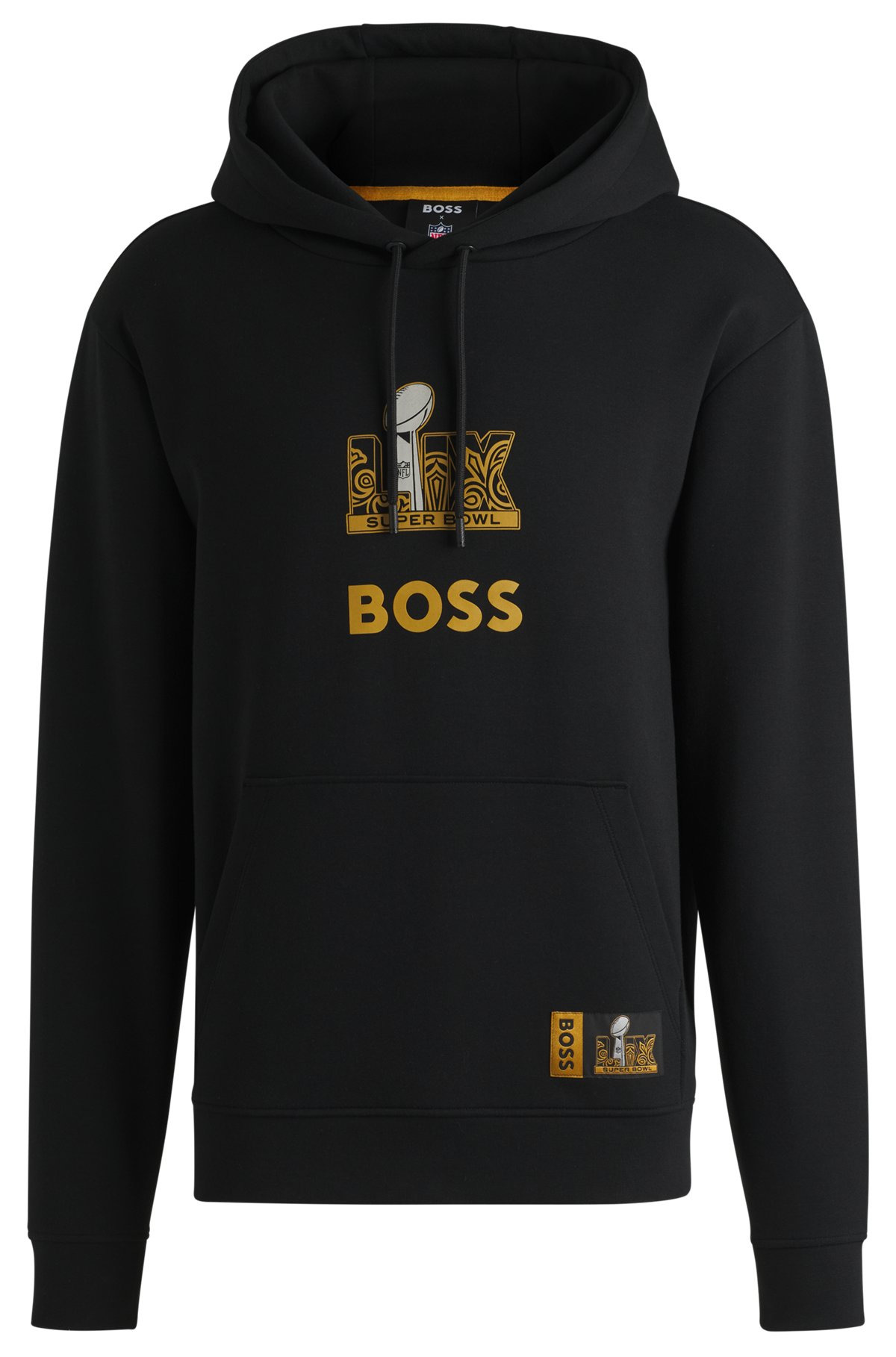 BOSS X NFL STRETCH HOODIE WITH GOLD-TONE ARTWORK - 1