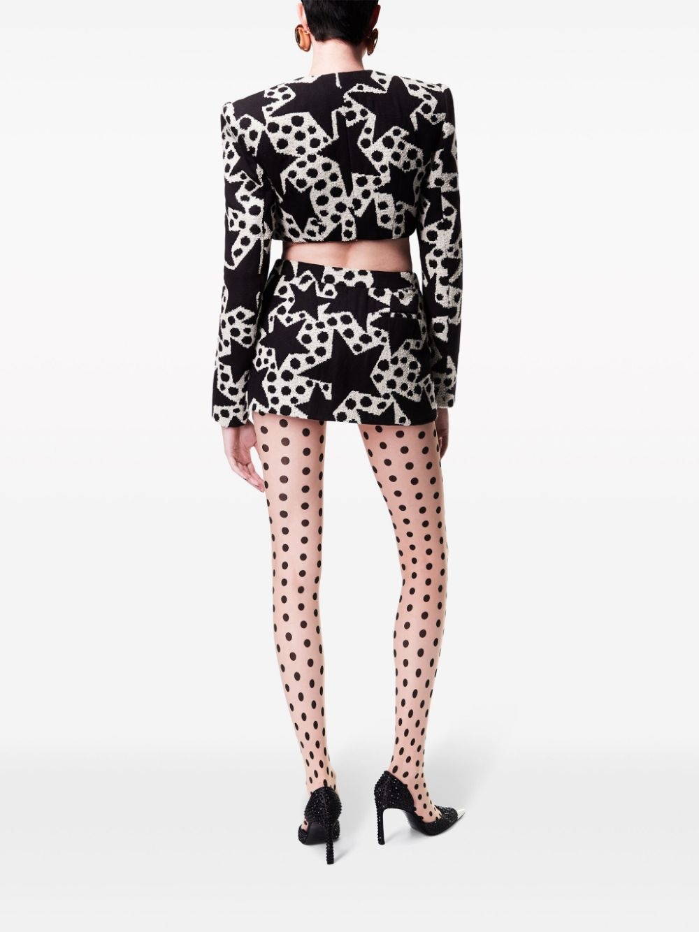 Crystal Medallion jacquard miniskirt - 6