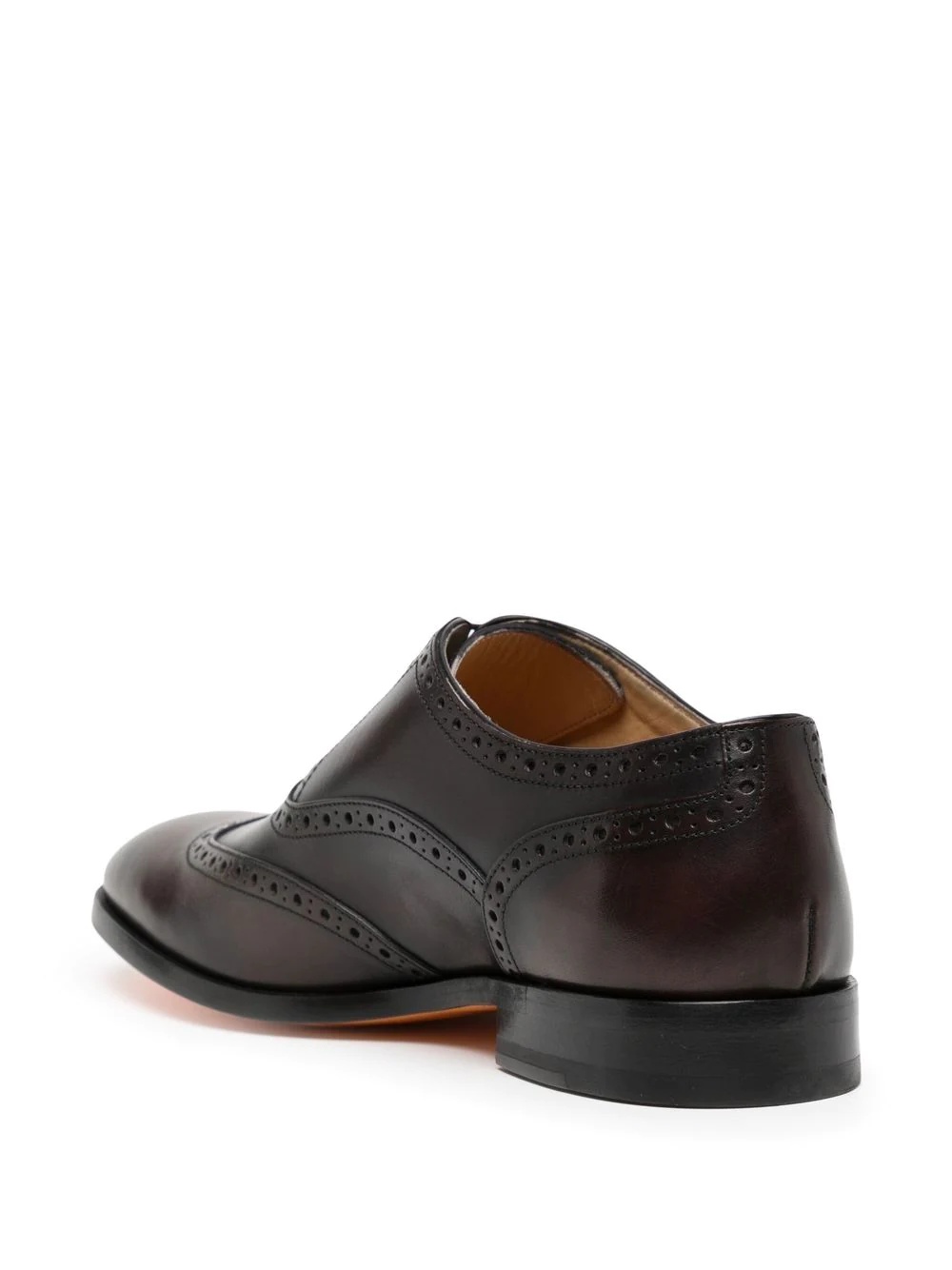 lace-up leather brogues - 3