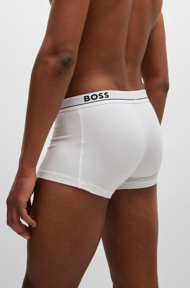 THREE-PACK OF STRETCH-COTTON TRUNKS WITH LOGO WAISTBANDS 5