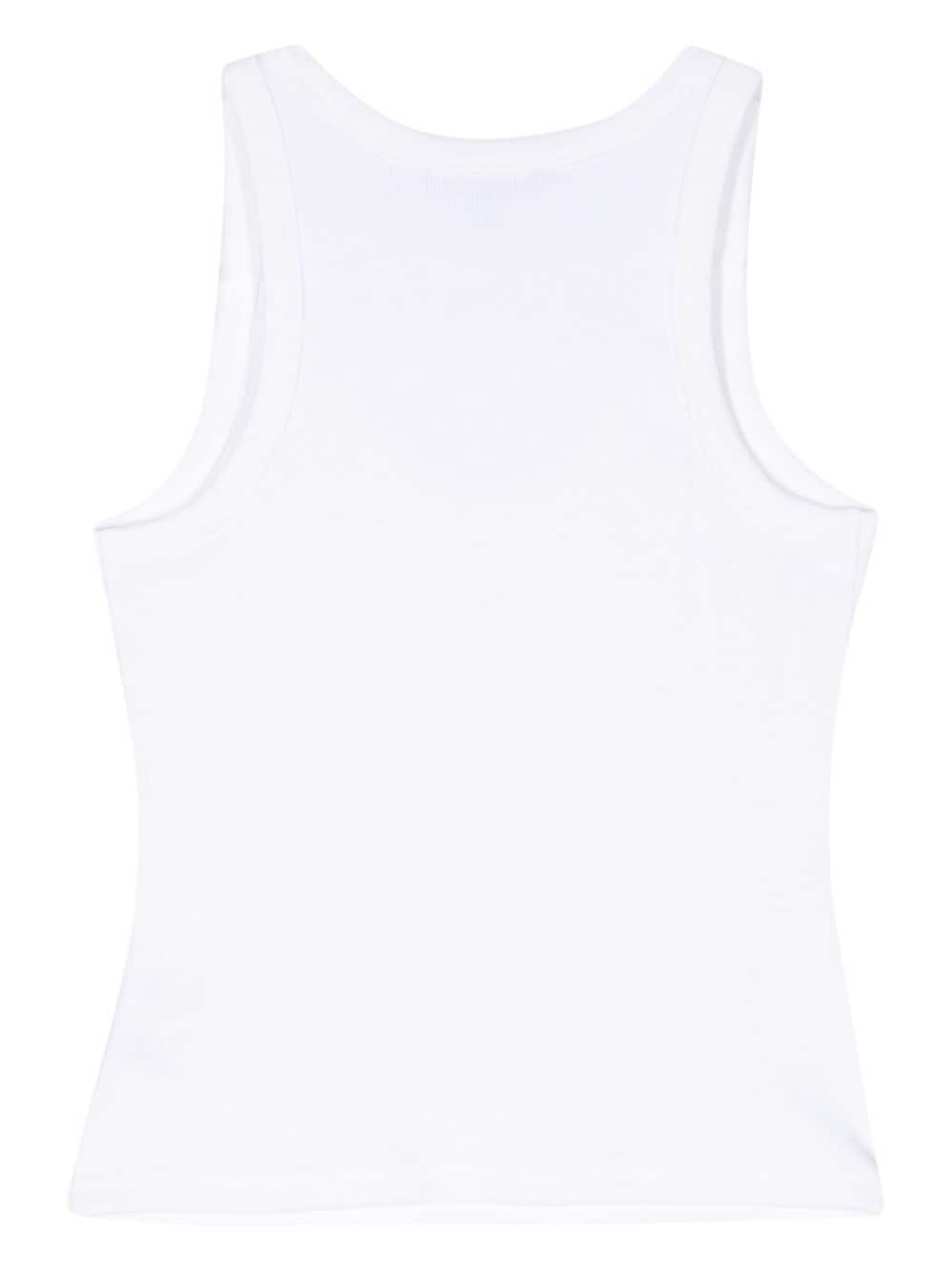 fine-ribbed knitted tank top - 2